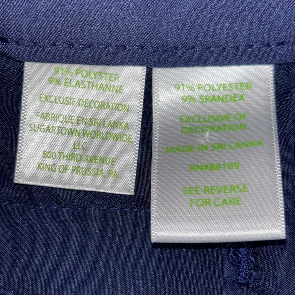 Lilly Pulitzer Luxletic Navy Blue Golf Pants Trousers Stretch Size 0 - Picture 4 of 12